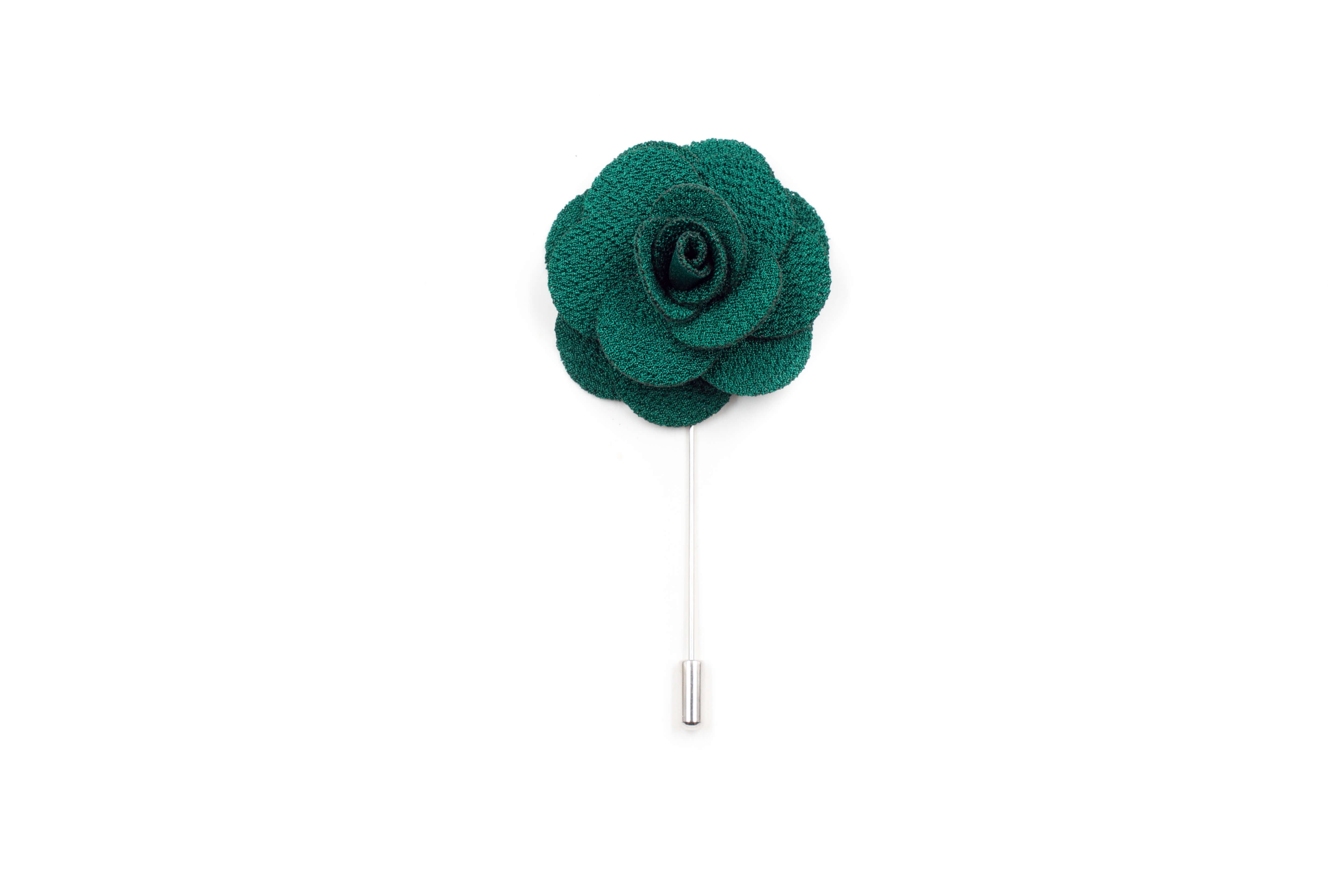 Emerald Green Flower Lapel