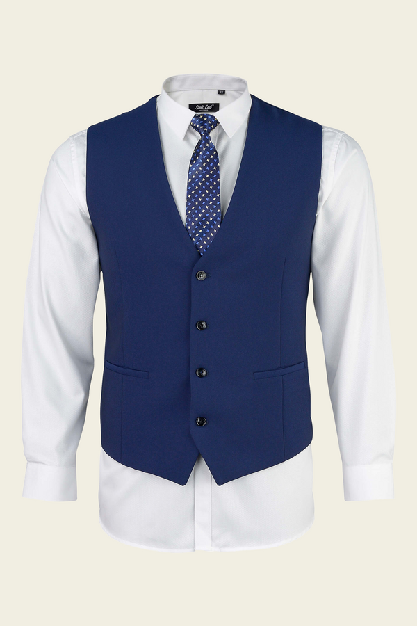 Mens navy blue hot sale suit vest