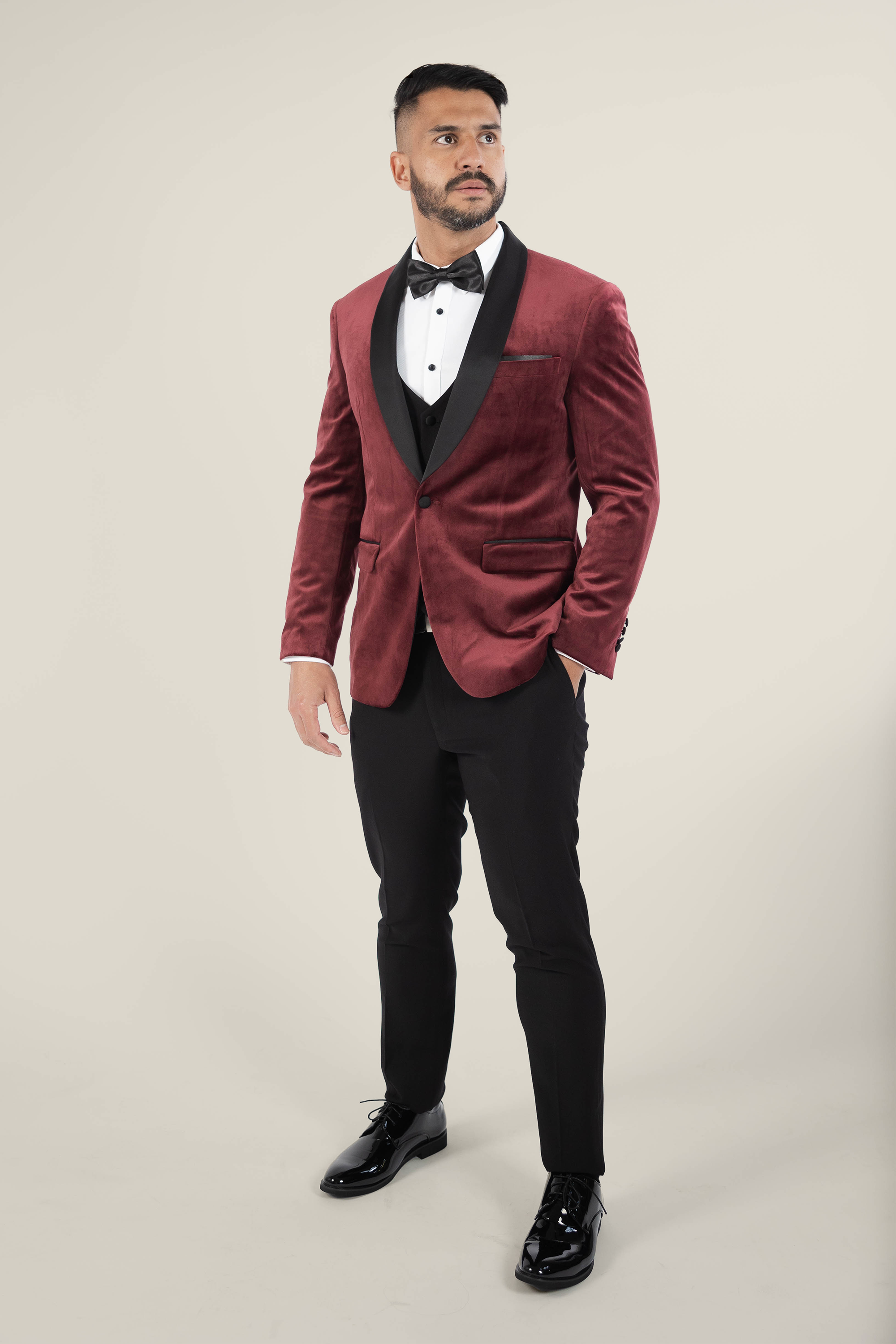 Mens burgundy 2025 dinner jacket