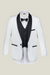 Boys Off White Tuxedo With Black Lapel Jacket