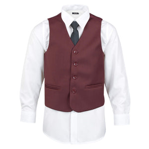 Boys Burgundy Suit