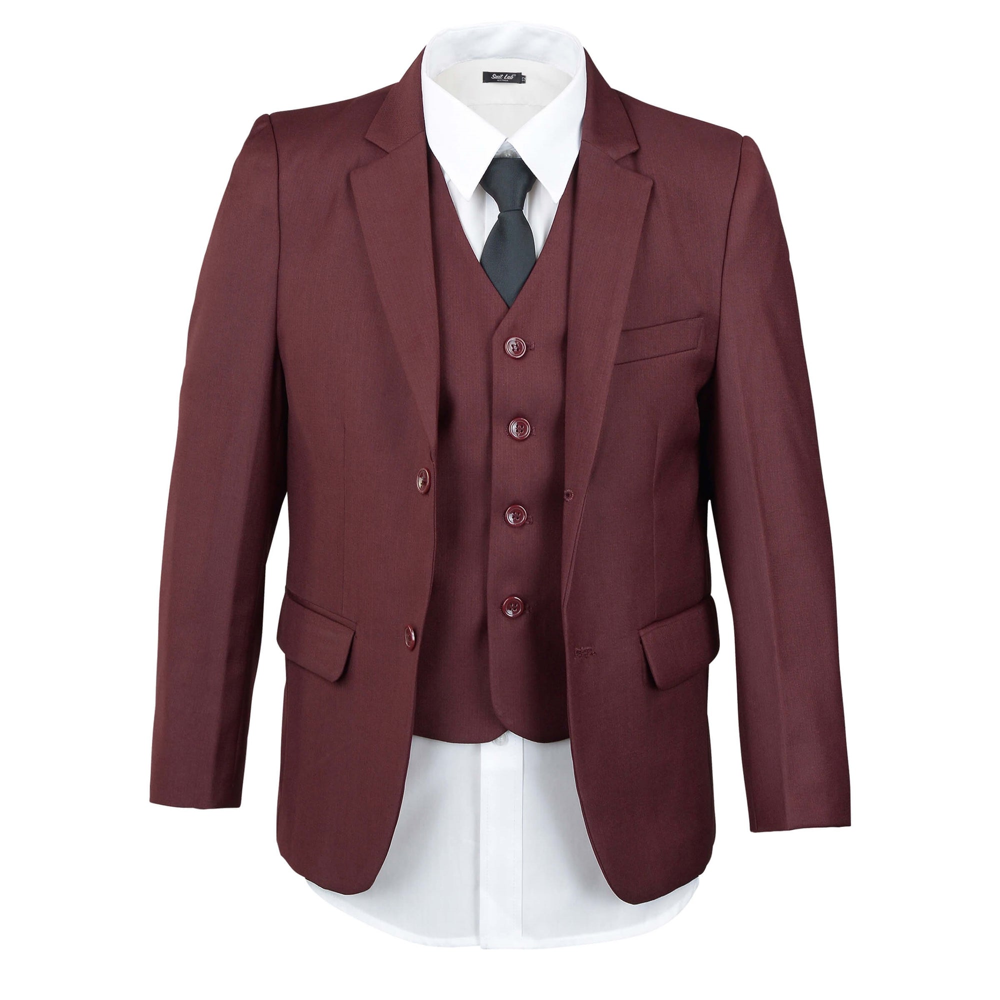 Boys Burgundy Suit