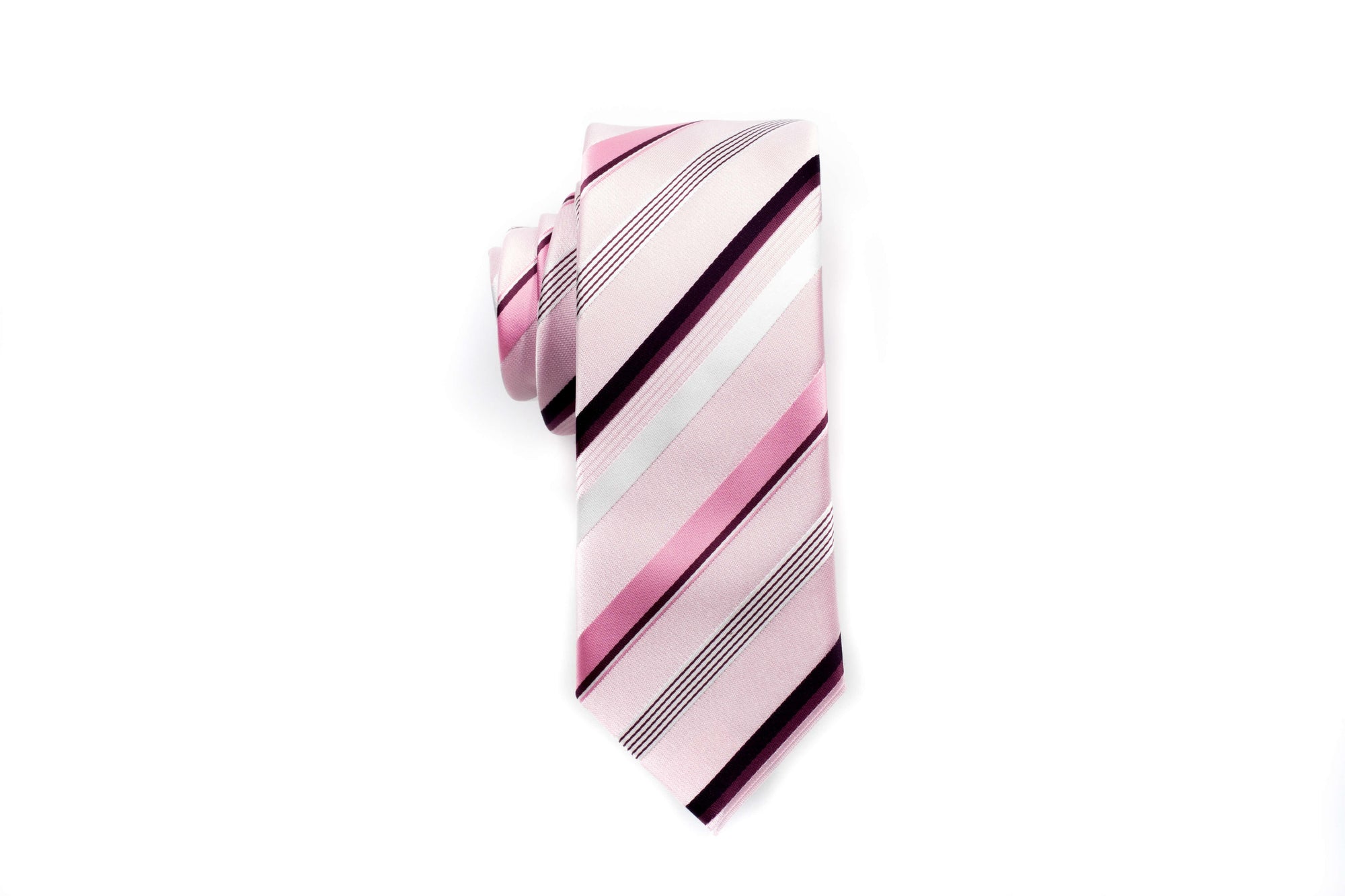 Pink Stripes Skinny Tie - Suit Lab